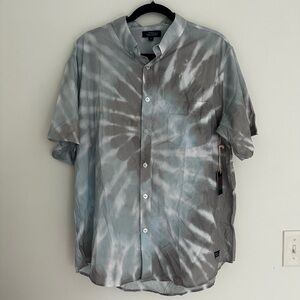 NWT Simply Southern | Grey/blue Tie-Dye Button Down Shirt | Men’s Sz L✨